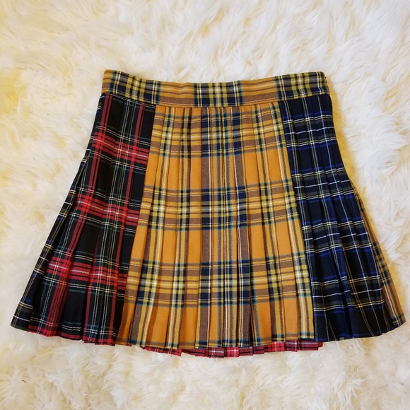 Zara Dresses & Skirts - Zara Spliced Plaid Skirt Zara Dresses & Skirts - Zara Spliced Plaid Skirt